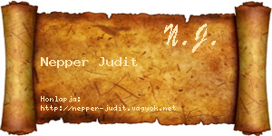 Nepper Judit névjegykártya